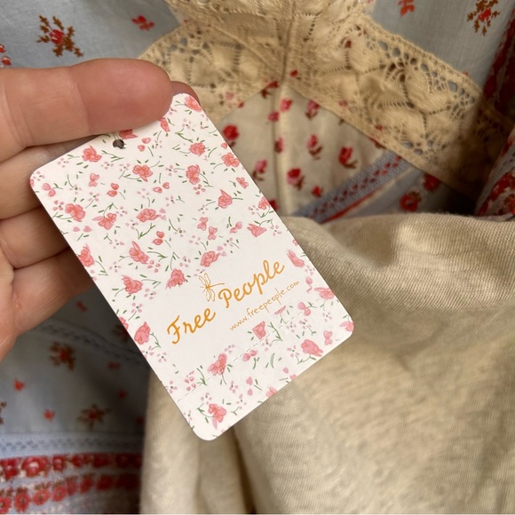 Free People Patchwork Prairie Days Top Boho New SZM - Picture 6 of 8